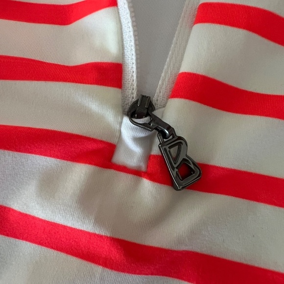 BOGNER VEST 1/4 ZIP TOP SET SZ 8-10 M STRIPED ATHLETIC PERFORMANCE BOLD MODERN - Picture 7 of 13